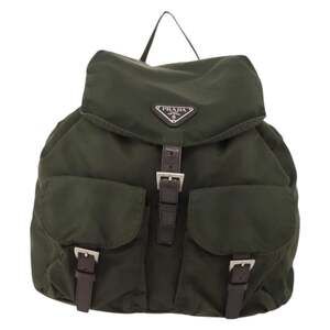 Prada Nylon Backpack Khaki Green